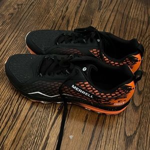 Never used Merrell shoes, tough Mudder, black and orange, size 12